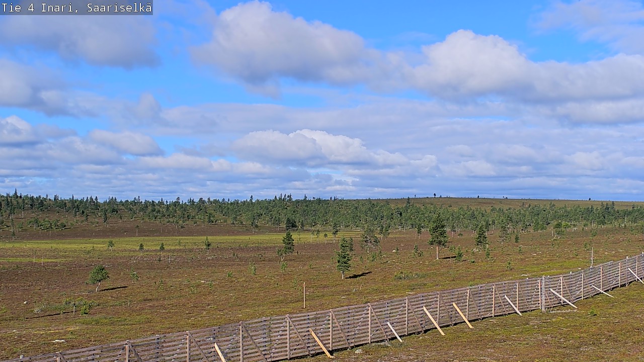 Weather Camera Image Road 4 Inari, Saariselkä, Kaunispää, Inari, Lappi