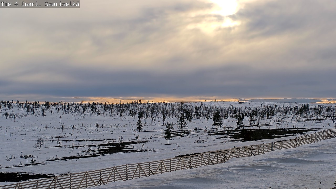 Weather Camera Image Road 4 Inari, Saariselkä, Kaunispää, Inari, Lappi