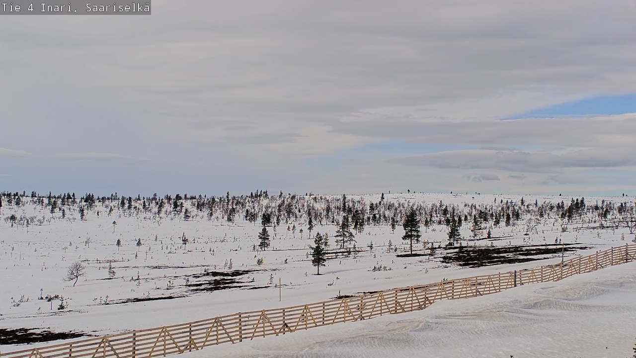Weather Camera Image Road 4 Inari, Saariselkä, Kaunispää, Inari, Lappi