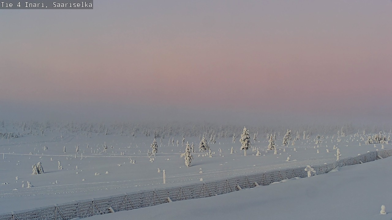 Weather Camera Image Road 4 Inari, Saariselkä, Kaunispää, Inari, Lappi