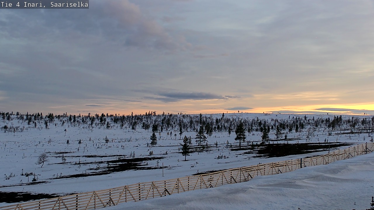 Weather Camera Image Väg 4 Enare, Saariselkä, Kaunispää, Inari, Lappi