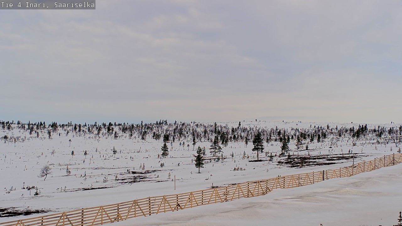 Weather Camera Image Road 4 Inari, Saariselkä, Kaunispää, Inari, Lappi