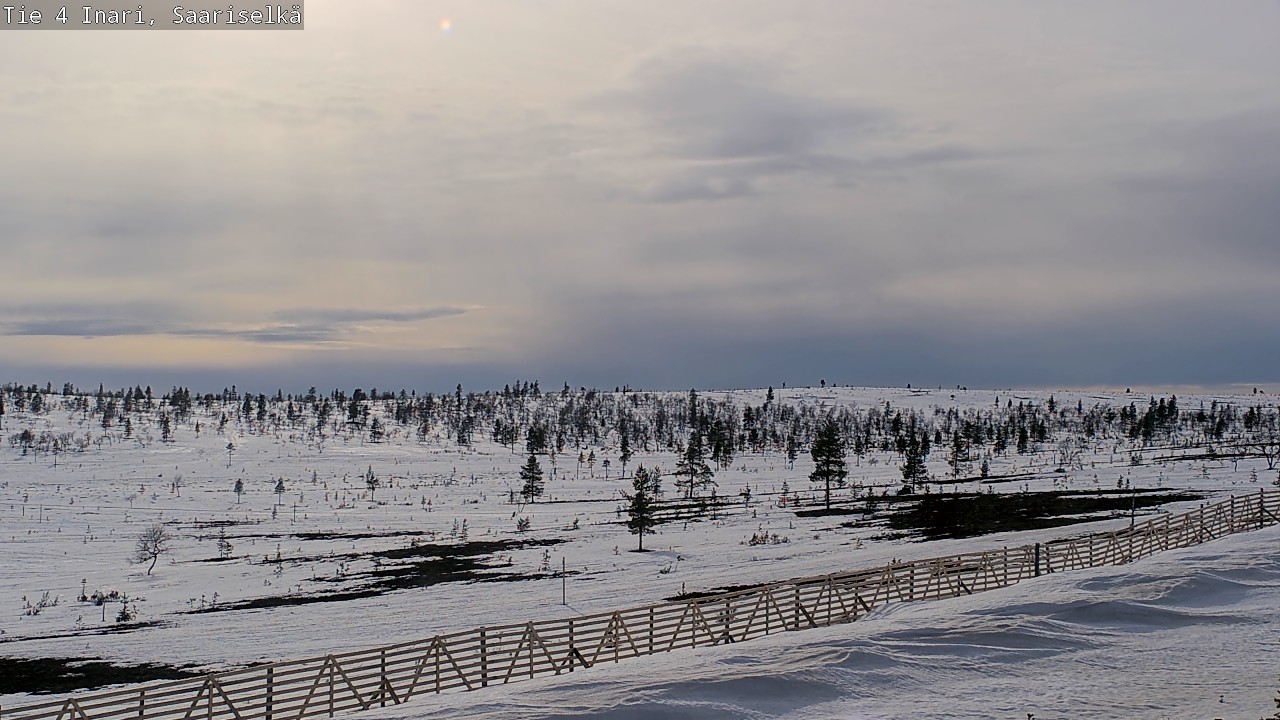 Weather Camera Image Road 4 Inari, Saariselkä, Kaunispää, Inari, Lappi
