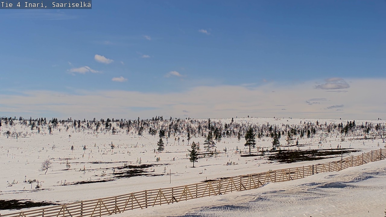 Weather Camera Image Road 4 Inari, Saariselkä, Kaunispää, Inari, Lappi