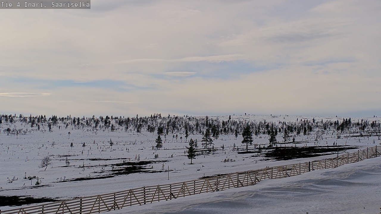 Weather Camera Image Road 4 Inari, Saariselkä, Kaunispää, Inari, Lappi