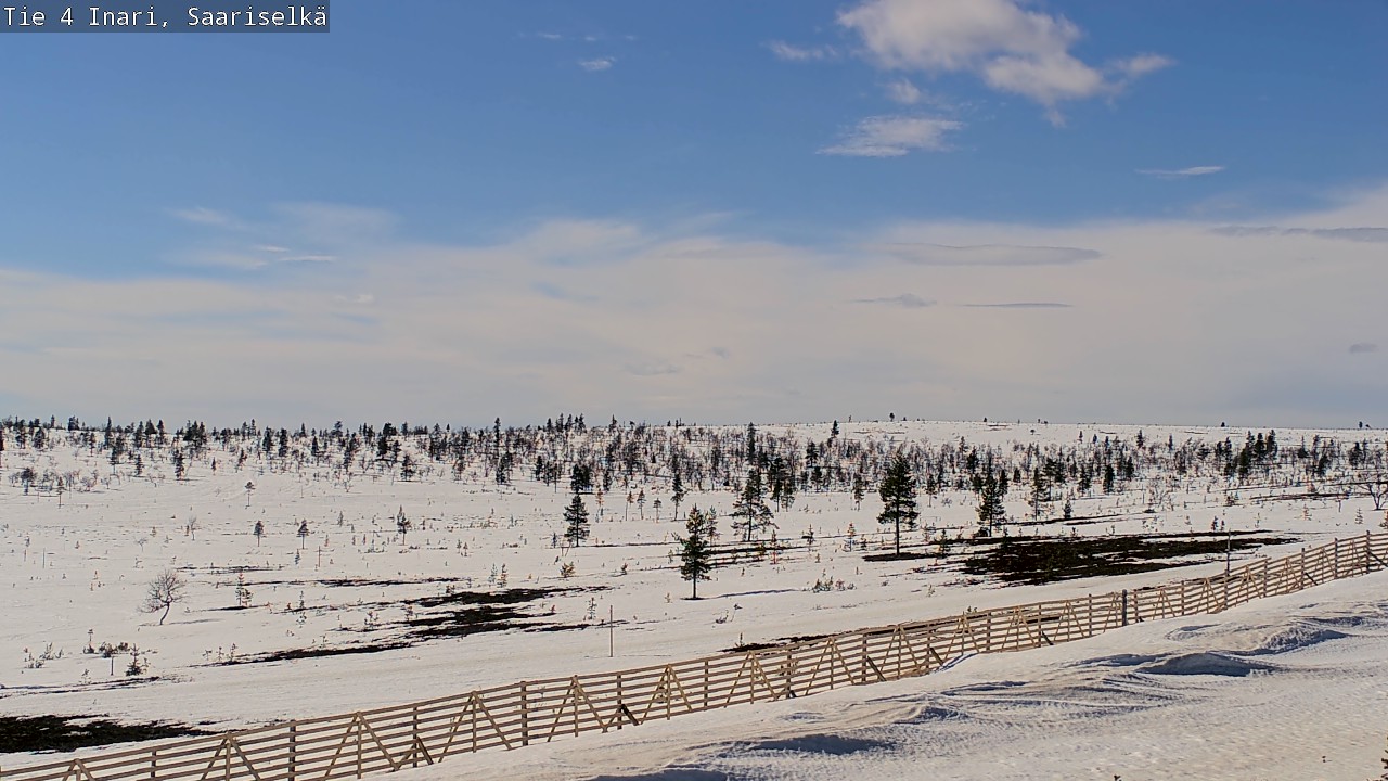 Weather Camera Image Road 4 Inari, Saariselkä, Kaunispää, Inari, Lappi