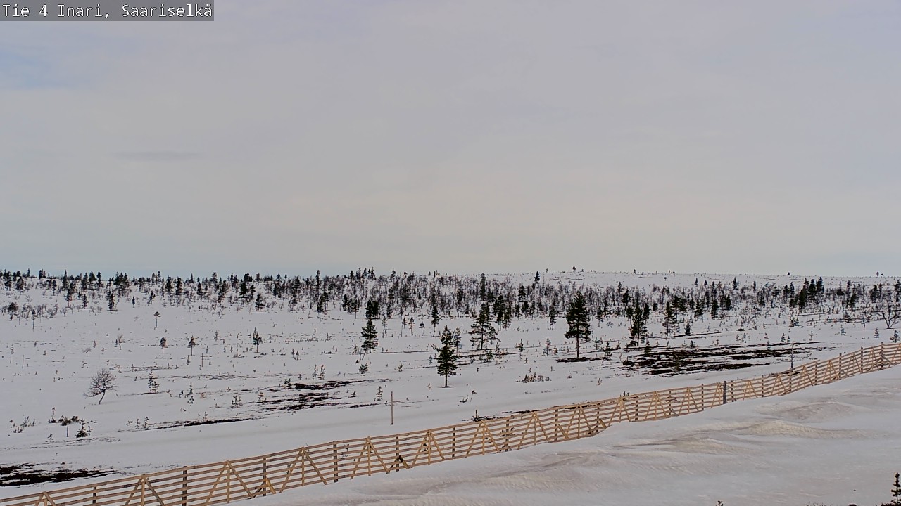 Weather Camera Image Road 4 Inari, Saariselkä, Kaunispää, Inari, Lappi