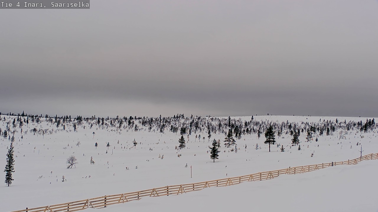 Weather Camera Image Road 4 Inari, Saariselkä, Kaunispää, Inari, Lappi