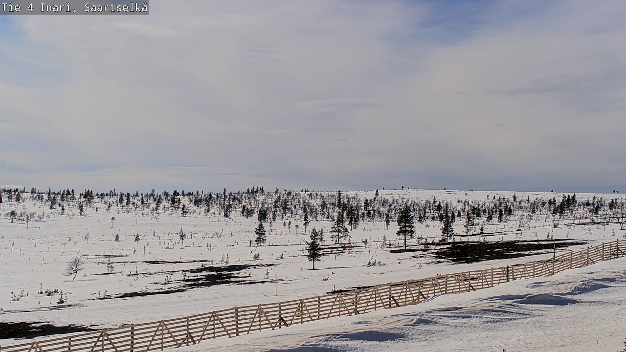 Weather Camera Image Road 4 Inari, Saariselkä, Kaunispää, Inari, Lappi