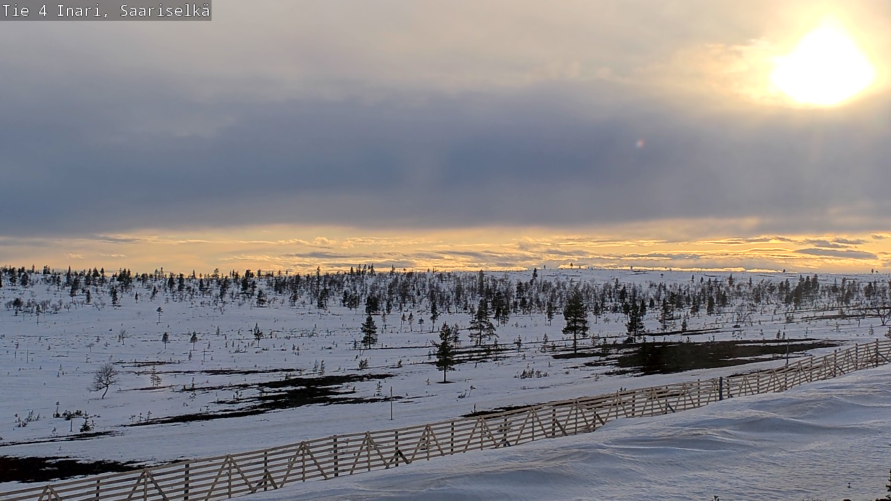 Weather Camera Image Road 4 Inari, Saariselkä, Kaunispää, Inari, Lappi
