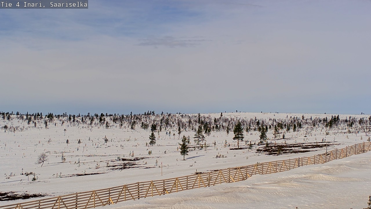 Weather Camera Image Road 4 Inari, Saariselkä, Kaunispää, Inari, Lappi