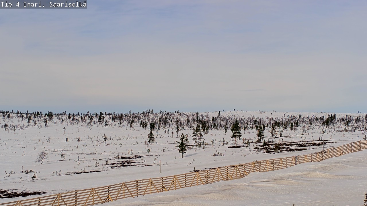 Weather Camera Image Road 4 Inari, Saariselkä, Kaunispää, Inari, Lappi