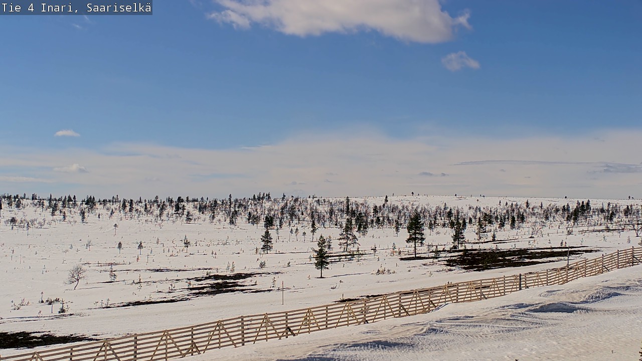 Weather Camera Image Road 4 Inari, Saariselkä, Kaunispää, Inari, Lappi