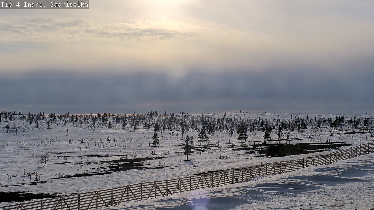 Weather Camera Image Road 4 Inari, Saariselkä, Kaunispää, Inari, Lappi