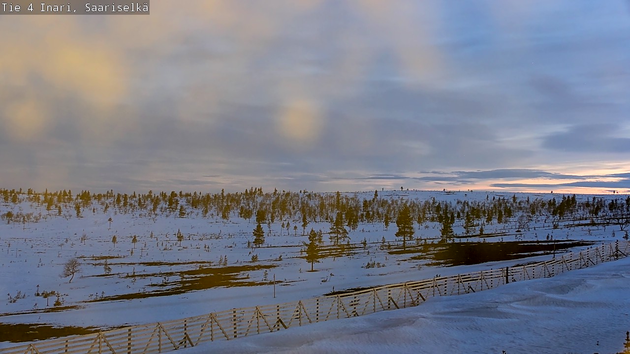 Weather Camera Image Väg 4 Enare, Saariselkä, Kaunispää, Inari, Lappi