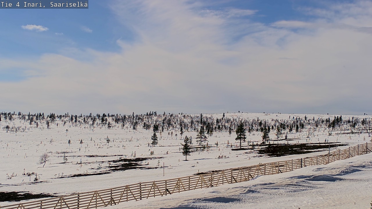 Weather Camera Image Road 4 Inari, Saariselkä, Kaunispää, Inari, Lappi
