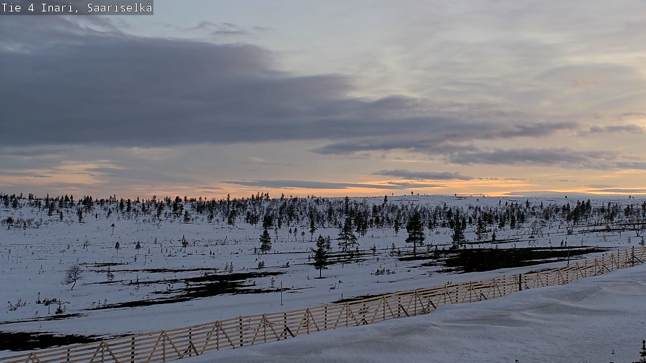 Weather Camera Image Väg 4 Enare, Saariselkä, Kaunispää, Inari, Lappi