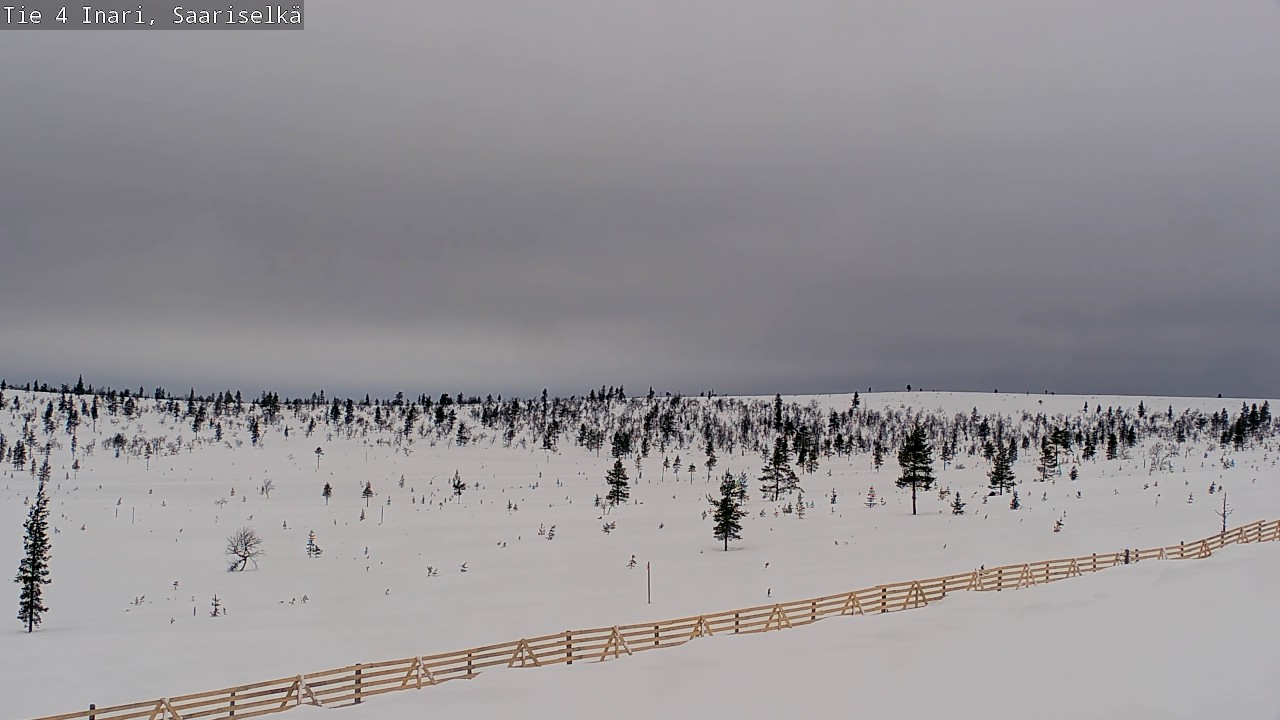 Weather Camera Image Road 4 Inari, Saariselkä, Kaunispää, Inari, Lappi