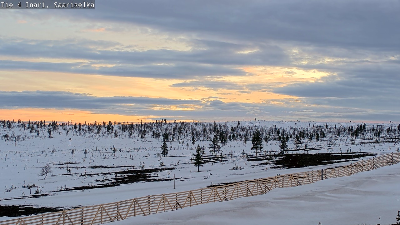 Weather Camera Image Road 4 Inari, Saariselkä, Kaunispää, Inari, Lappi