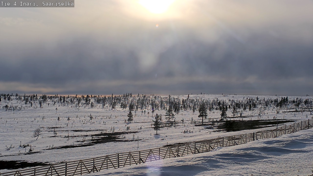 Weather Camera Image Road 4 Inari, Saariselkä, Kaunispää, Inari, Lappi