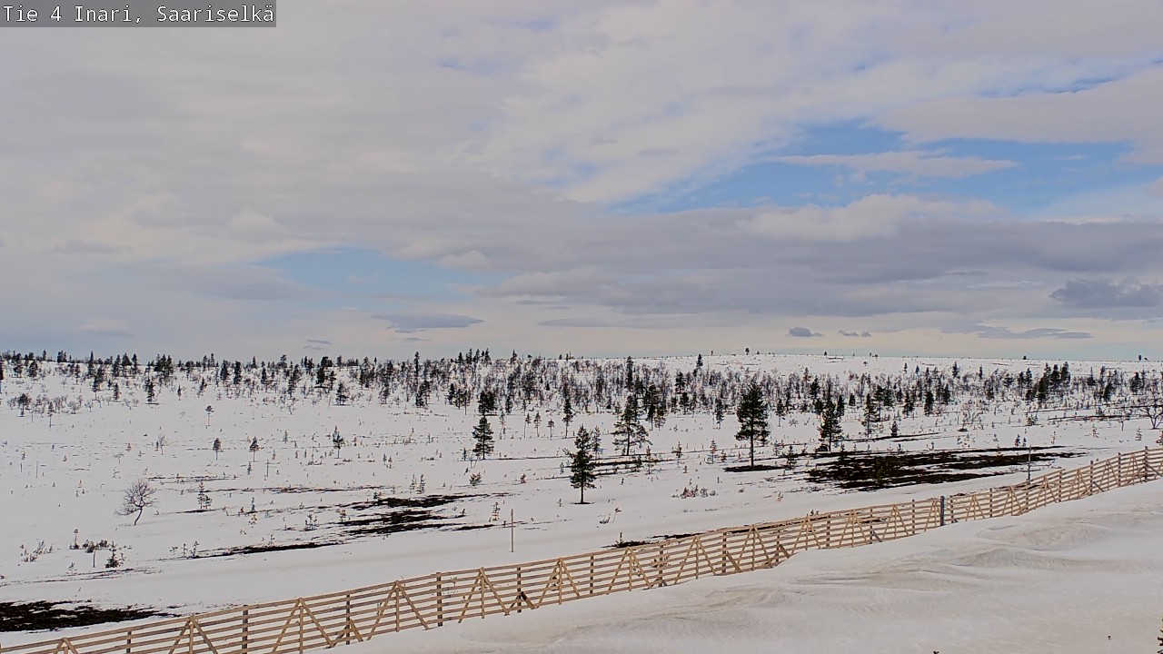 Weather Camera Image Road 4 Inari, Saariselkä, Kaunispää, Inari, Lappi