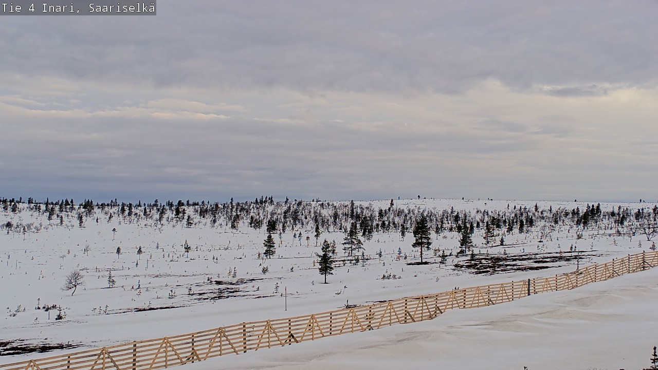 Weather Camera Image Road 4 Inari, Saariselkä, Kaunispää, Inari, Lappi
