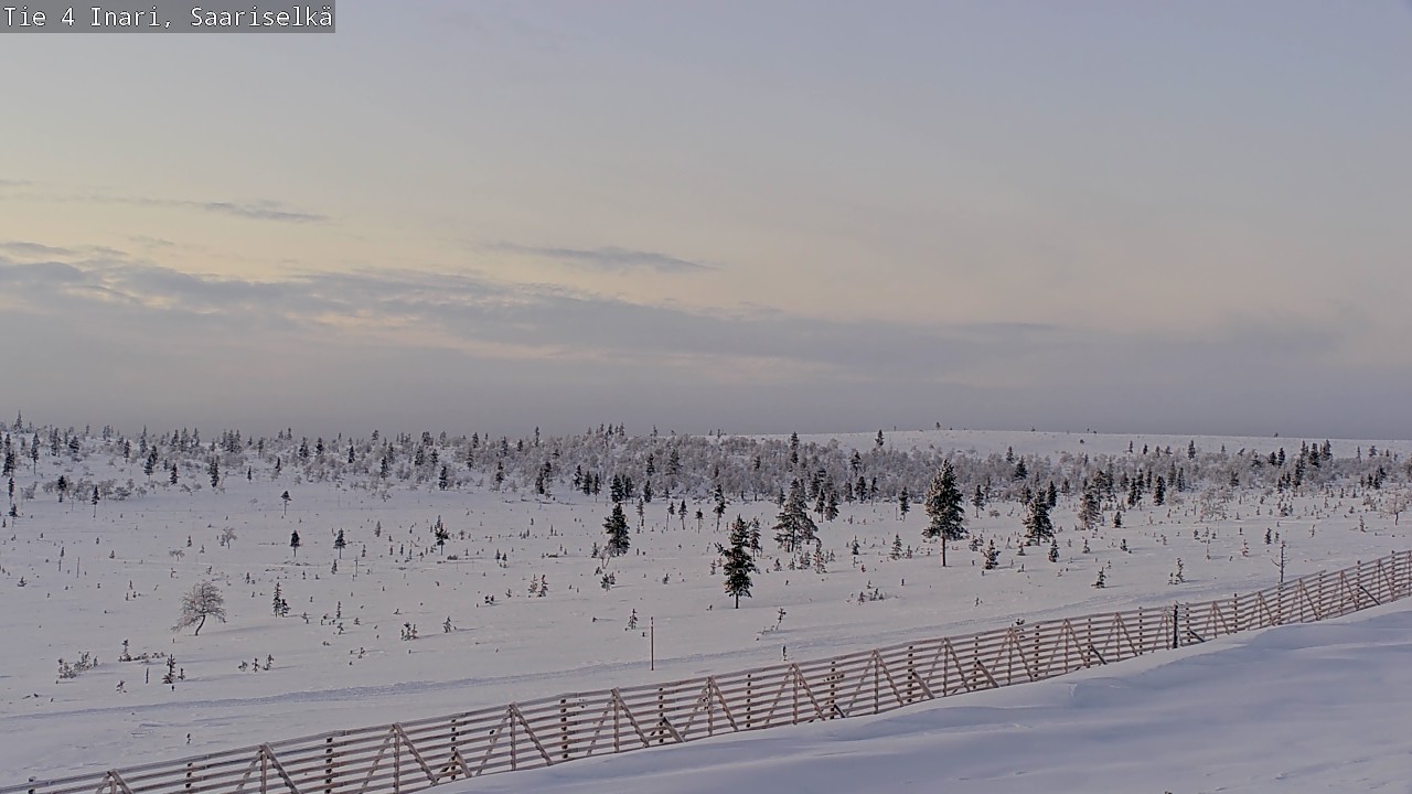 Weather Camera Image Väg 4 Enare, Saariselkä, Kaunispää, Inari, Lappi