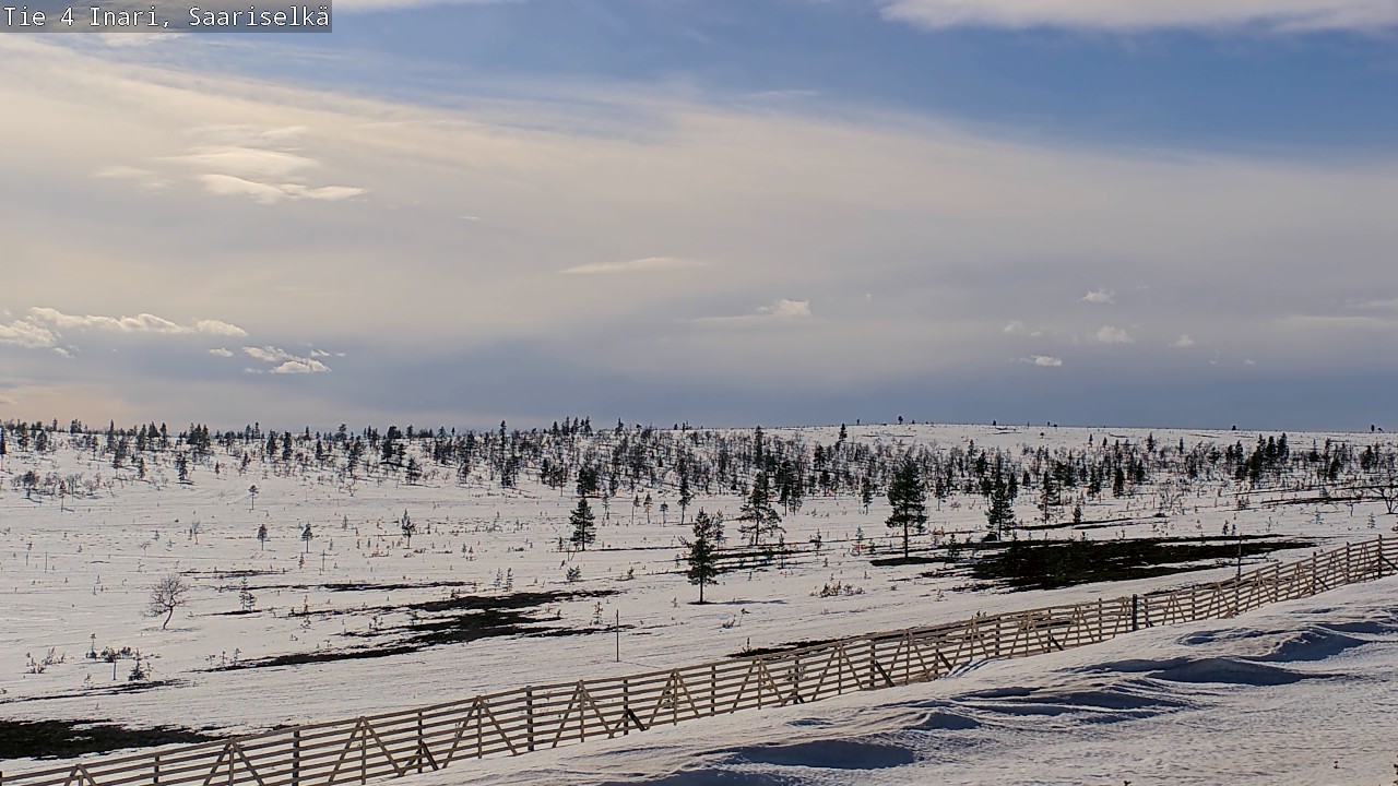 Weather Camera Image Road 4 Inari, Saariselkä, Kaunispää, Inari, Lappi