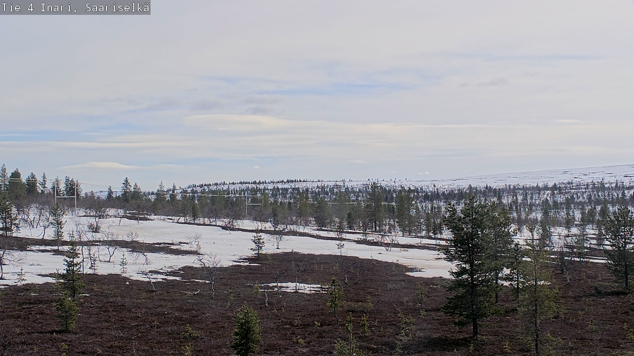 Weather Camera Image Road 4 Inari, Saariselkä, Kaunispää, Inari, Lappi