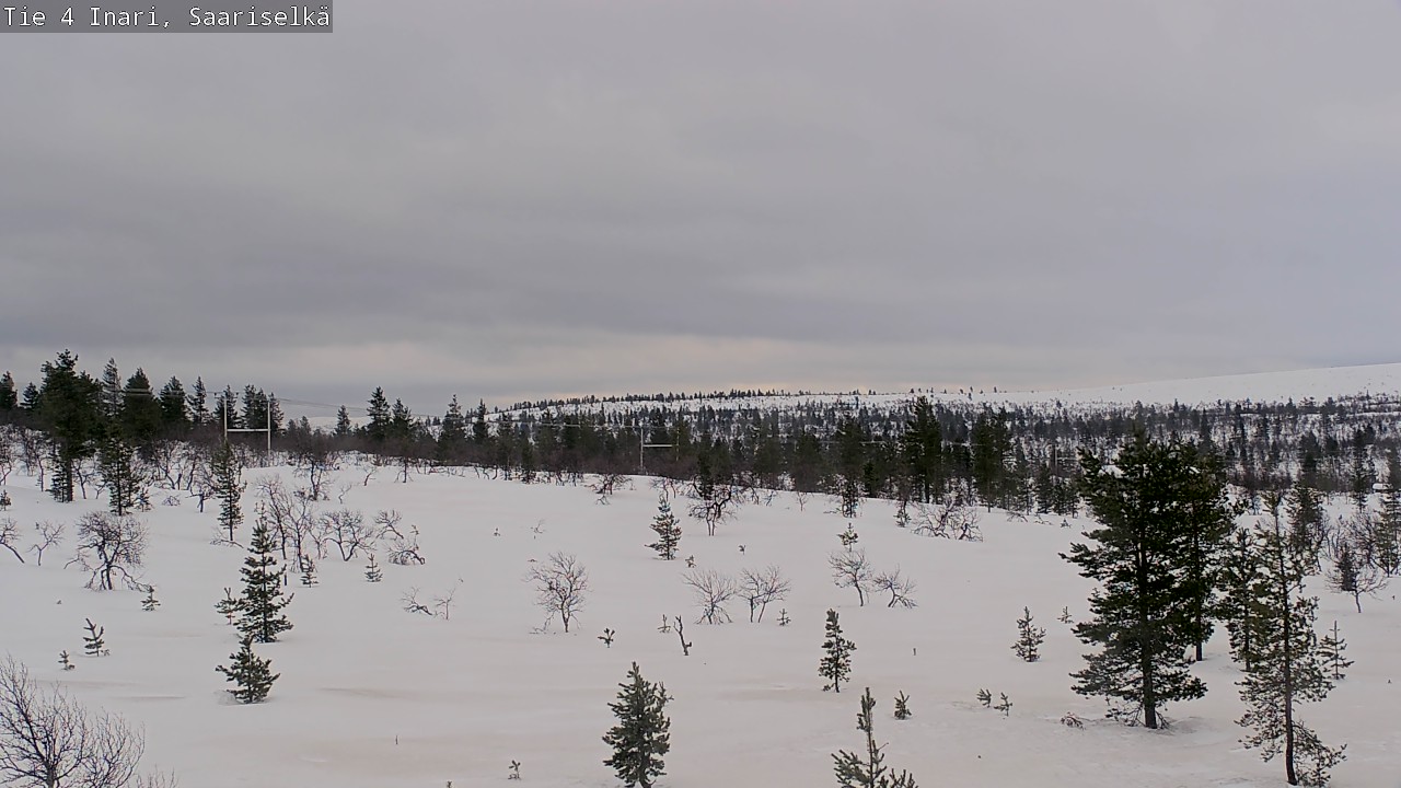 Weather Camera Image Road 4 Inari, Saariselkä, Kaunispää, Inari, Lappi