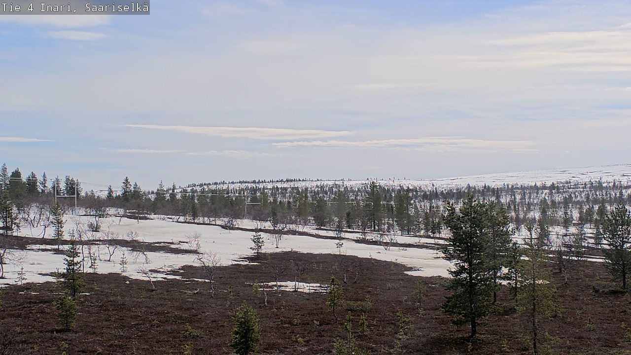 Weather Camera Image Road 4 Inari, Saariselkä, Kaunispää, Inari, Lappi