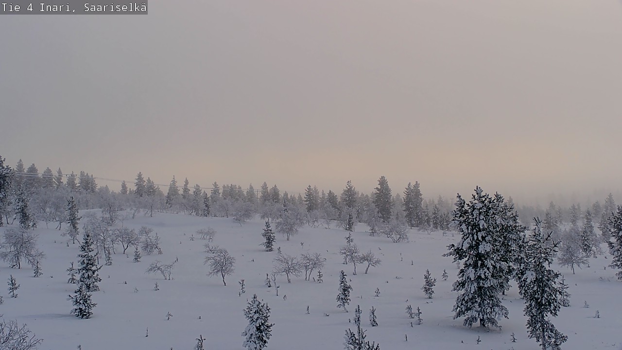 Weather Camera Image Road 4 Inari, Saariselkä, Kaunispää, Inari, Lappi