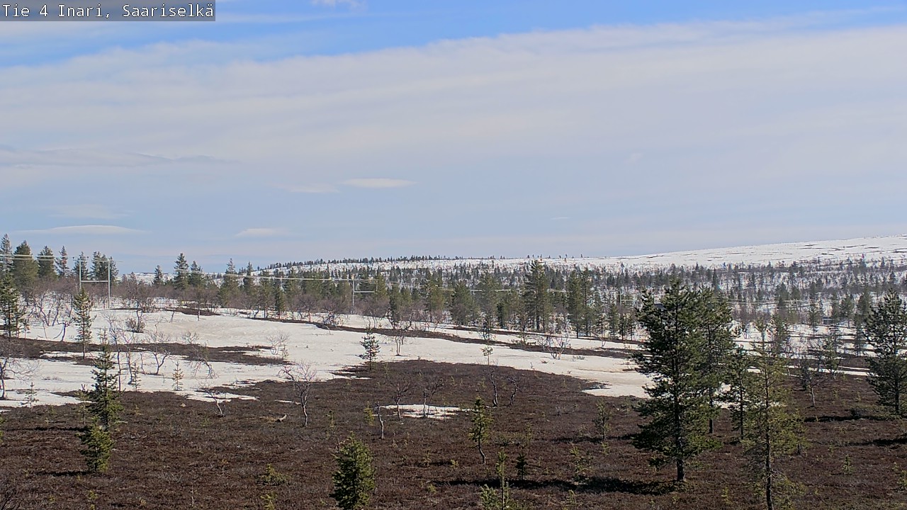 Weather Camera Image Road 4 Inari, Saariselkä, Kaunispää, Inari, Lappi