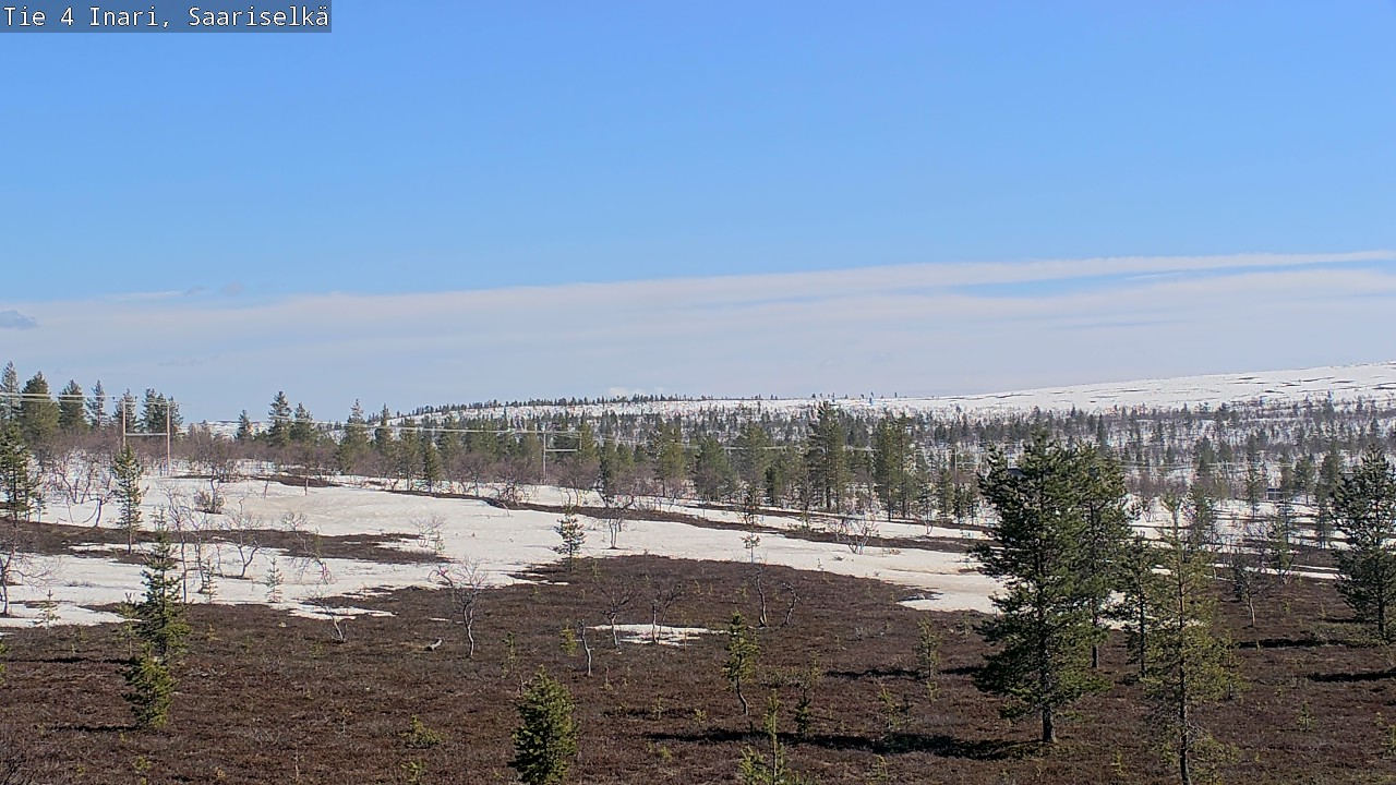 Weather Camera Image Road 4 Inari, Saariselkä, Kaunispää, Inari, Lappi