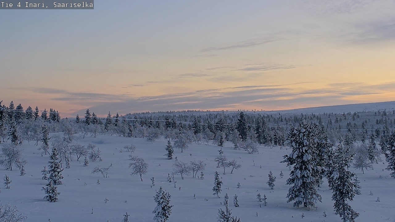Weather Camera Image Road 4 Inari, Saariselkä, Kaunispää, Inari, Lappi