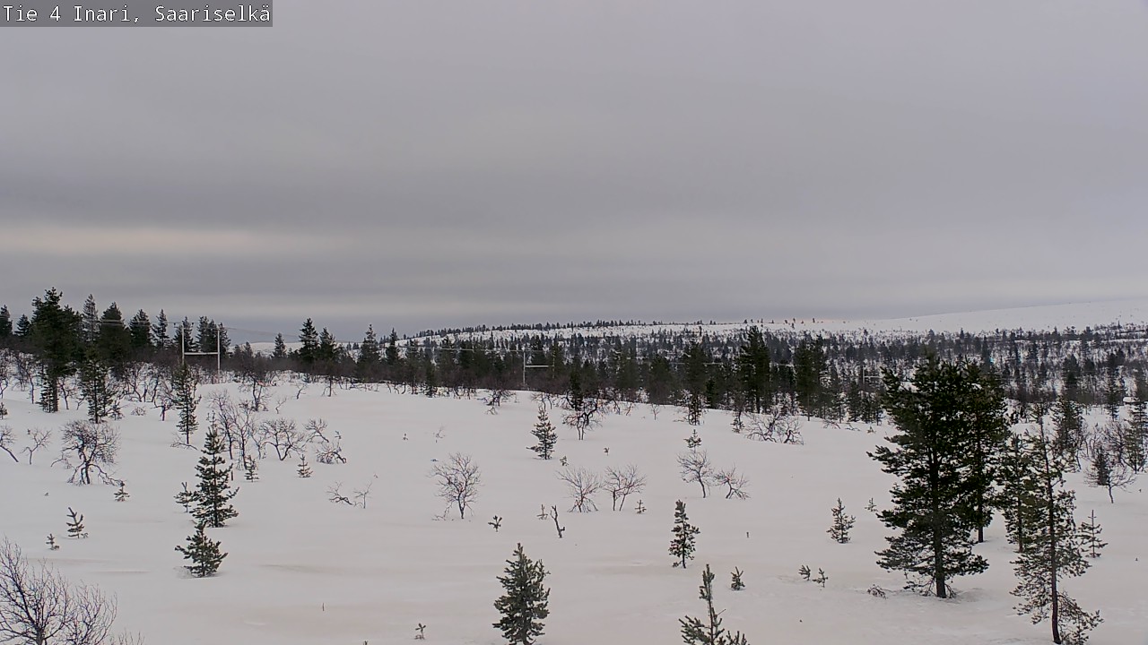 Weather Camera Image Road 4 Inari, Saariselkä, Kaunispää, Inari, Lappi