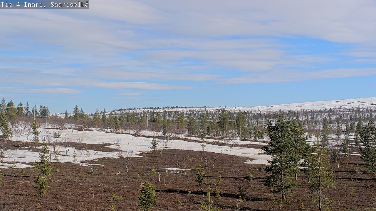 Weather Camera Image Road 4 Inari, Saariselkä, Kaunispää, Inari, Lappi