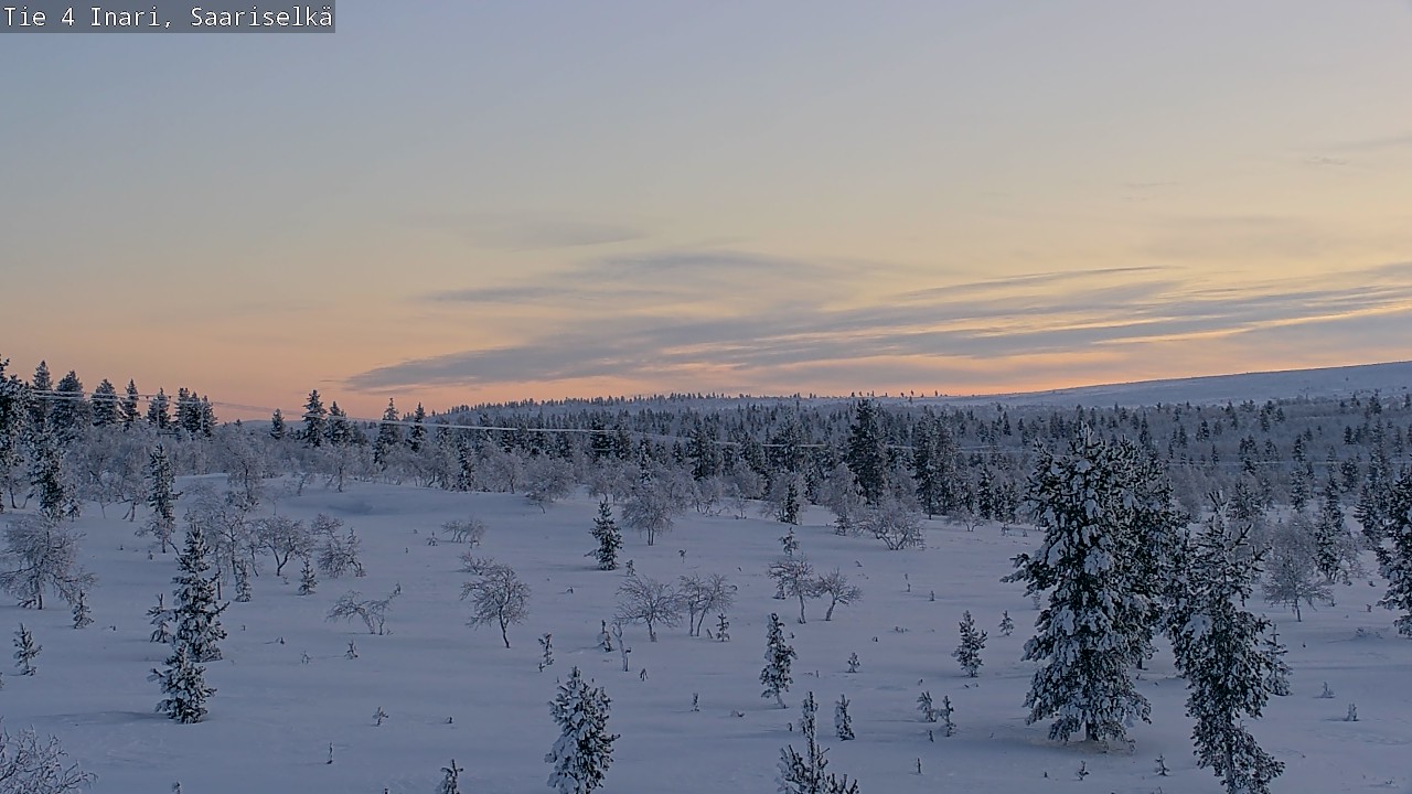 Weather Camera Image Road 4 Inari, Saariselkä, Kaunispää, Inari, Lappi