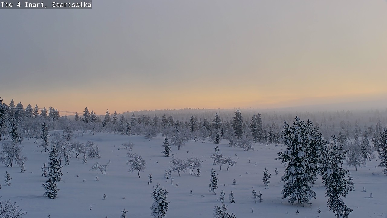 Weather Camera Image Road 4 Inari, Saariselkä, Kaunispää, Inari, Lappi