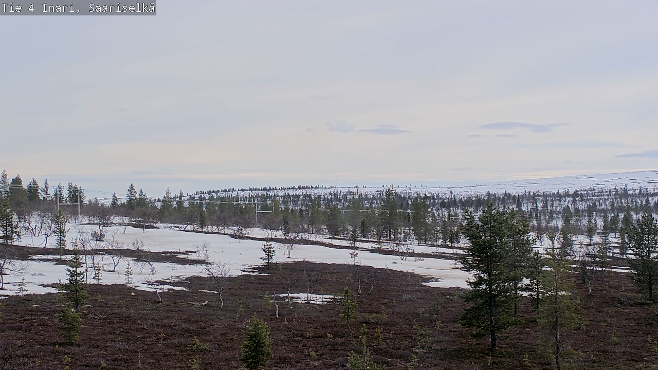 Weather Camera Image Road 4 Inari, Saariselkä, Kaunispää, Inari, Lappi