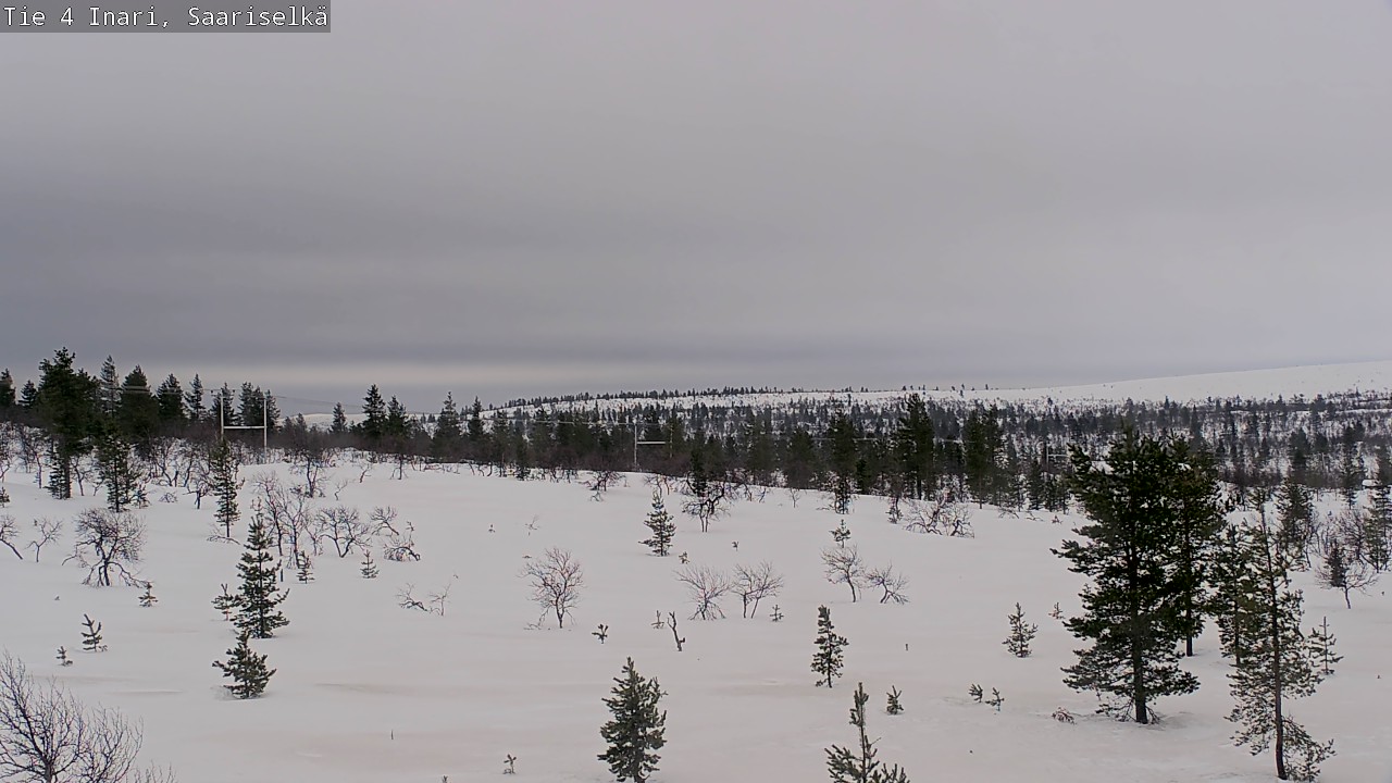 Weather Camera Image Road 4 Inari, Saariselkä, Kaunispää, Inari, Lappi
