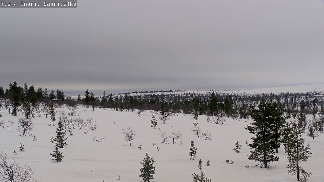 Weather Camera Image Road 4 Inari, Saariselkä, Kaunispää, Inari, Lappi