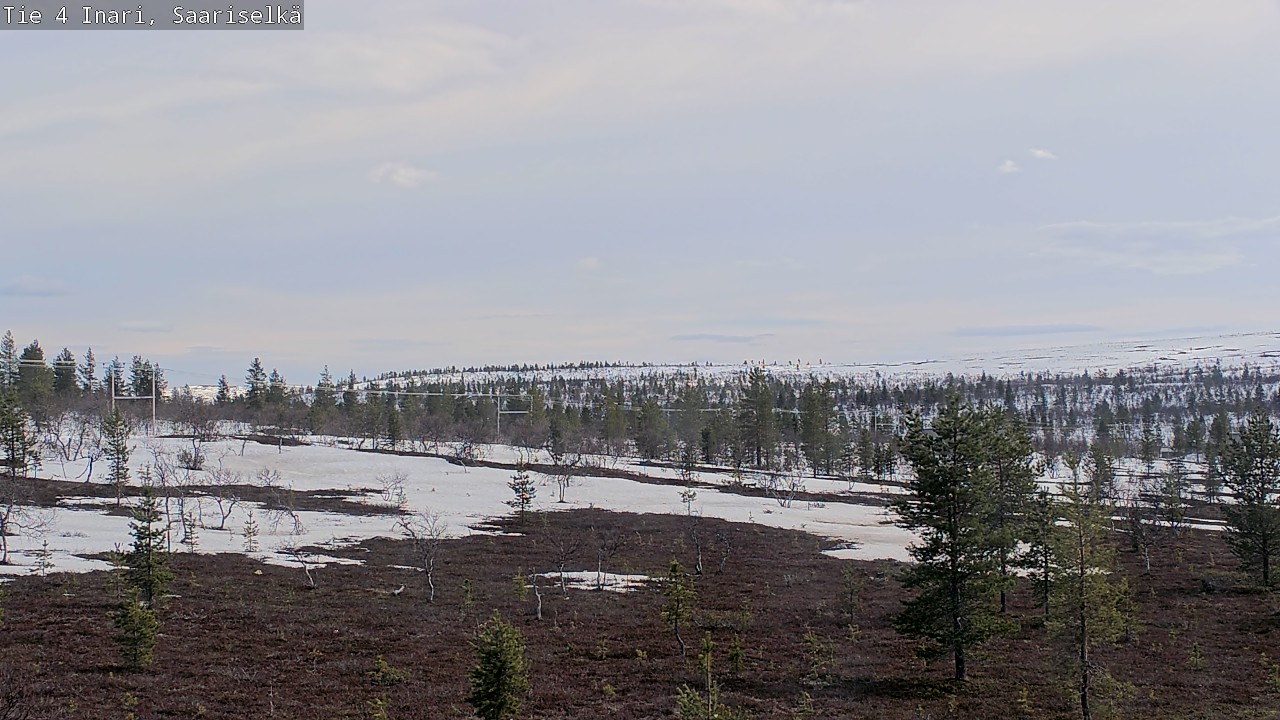 Weather Camera Image Road 4 Inari, Saariselkä, Kaunispää, Inari, Lappi