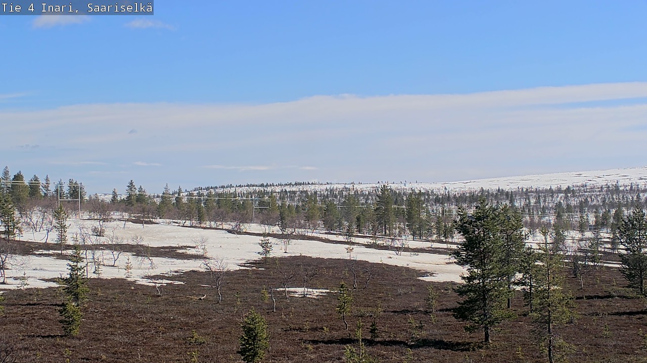 Weather Camera Image Road 4 Inari, Saariselkä, Kaunispää, Inari, Lappi