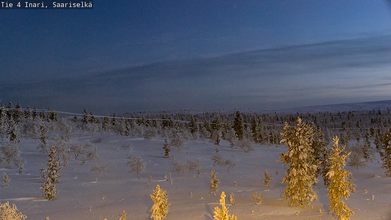 Weather Camera Image Väg 4 Enare, Saariselkä, Kaunispää, Inari, Lappi