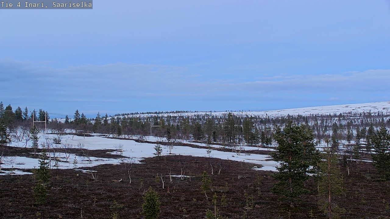 Weather Camera Image Road 4 Inari, Saariselkä, Kaunispää, Inari, Lappi