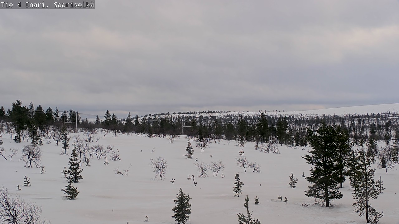 Weather Camera Image Road 4 Inari, Saariselkä, Kaunispää, Inari, Lappi