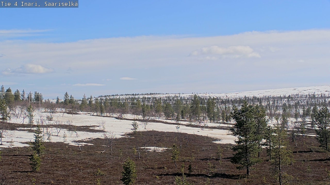 Weather Camera Image Road 4 Inari, Saariselkä, Kaunispää, Inari, Lappi