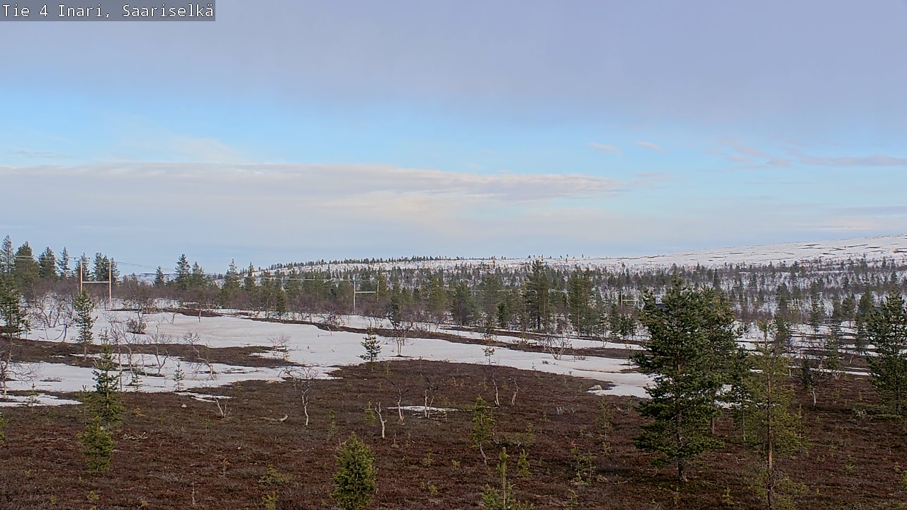 Weather Camera Image Road 4 Inari, Saariselkä, Kaunispää, Inari, Lappi