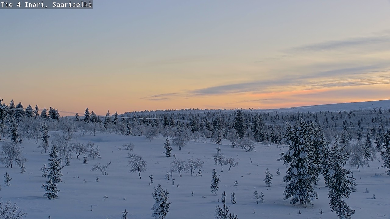 Weather Camera Image Road 4 Inari, Saariselkä, Kaunispää, Inari, Lappi
